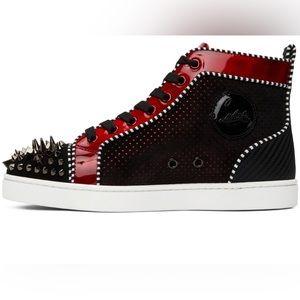 Christian Louboutin black and red sneakers, size 40.5
